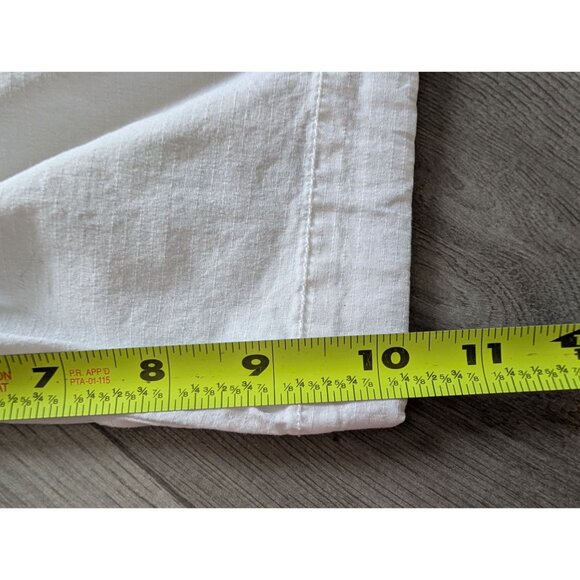 Loft White Cargo Bermuda Shorts Drawstring Hem Womens Size 8 Casual Marisa - Picture 6 of 6